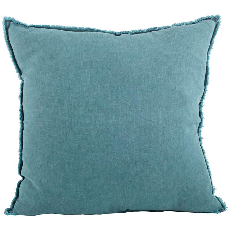 Image 1 Graciella Seagreen Blue 20 inch Square Stone Washed Pillow