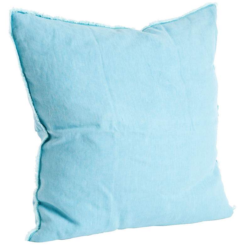 Image 1 Graciella Turquoise Blue 20 inch Square Stone Washed Pillow