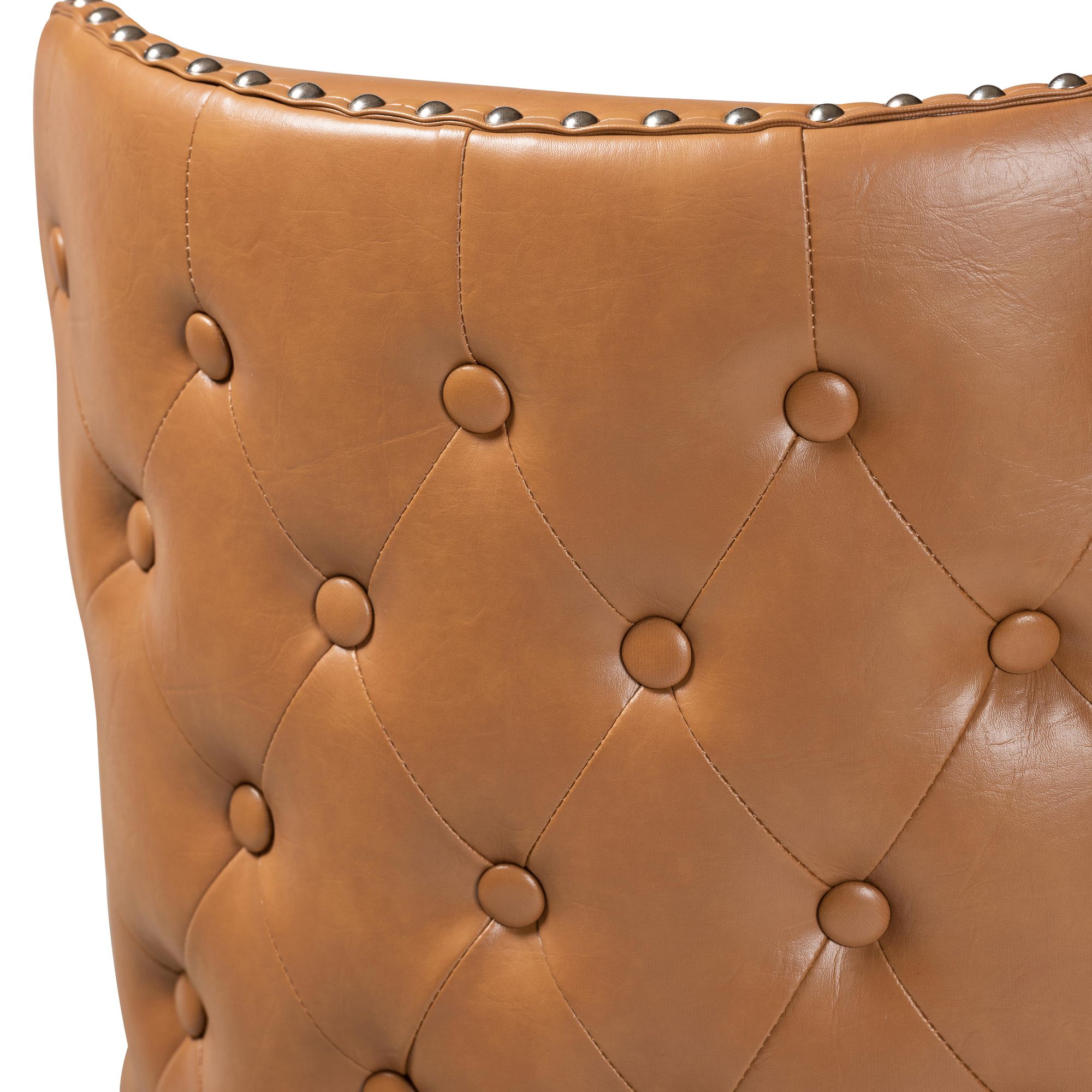 Image 4 Gradisca 30 1/2" Tan Faux Leather Swivel Bar Stools Set of 2 more views