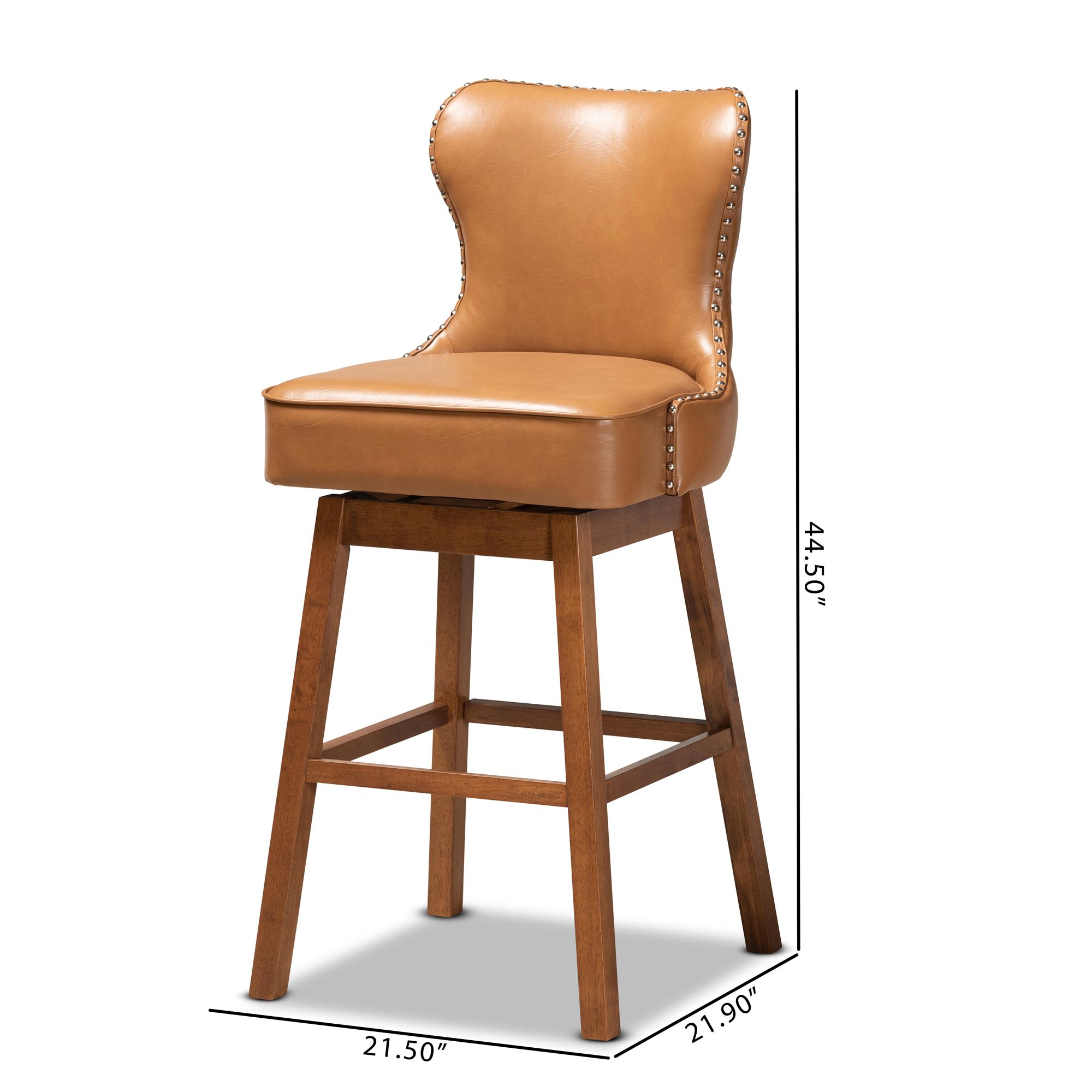 Gradisca 30 1/2" Tan Faux Leather Swivel Bar Stools Set of 2 in scene