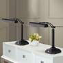 Grady Black Bronze Adjustable LED Piano Desk Lamps Set of 2