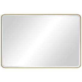 Image5 of Graffen Shiny Gold 27" x 40" Rectangular Wall Mirror more views