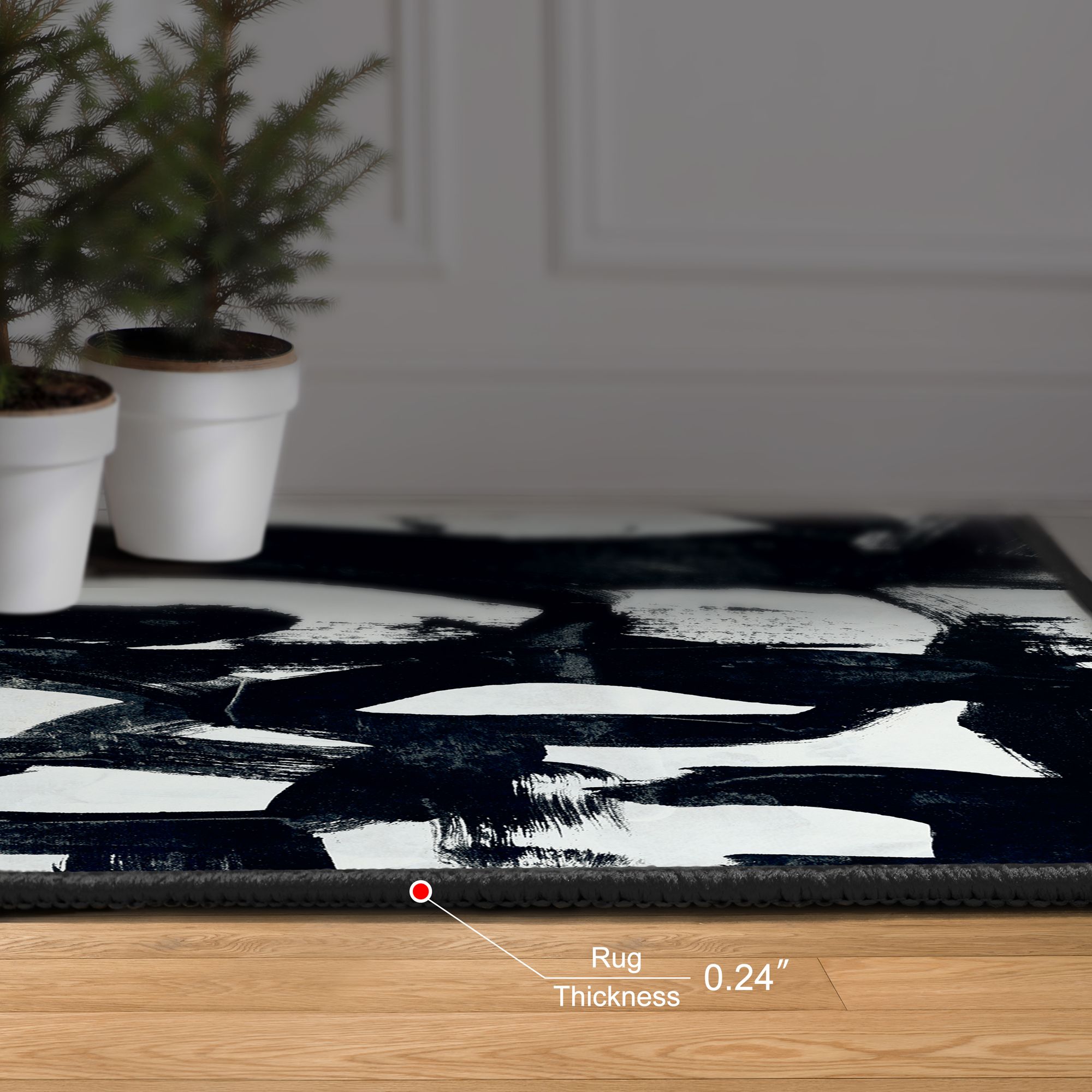 Image 6 Graffiti Tangle I Washable Abstract Art Area Rug size 5'x8' more views