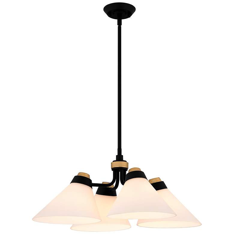 Image 1 Graft 4-Light Matte Black Pendant Light