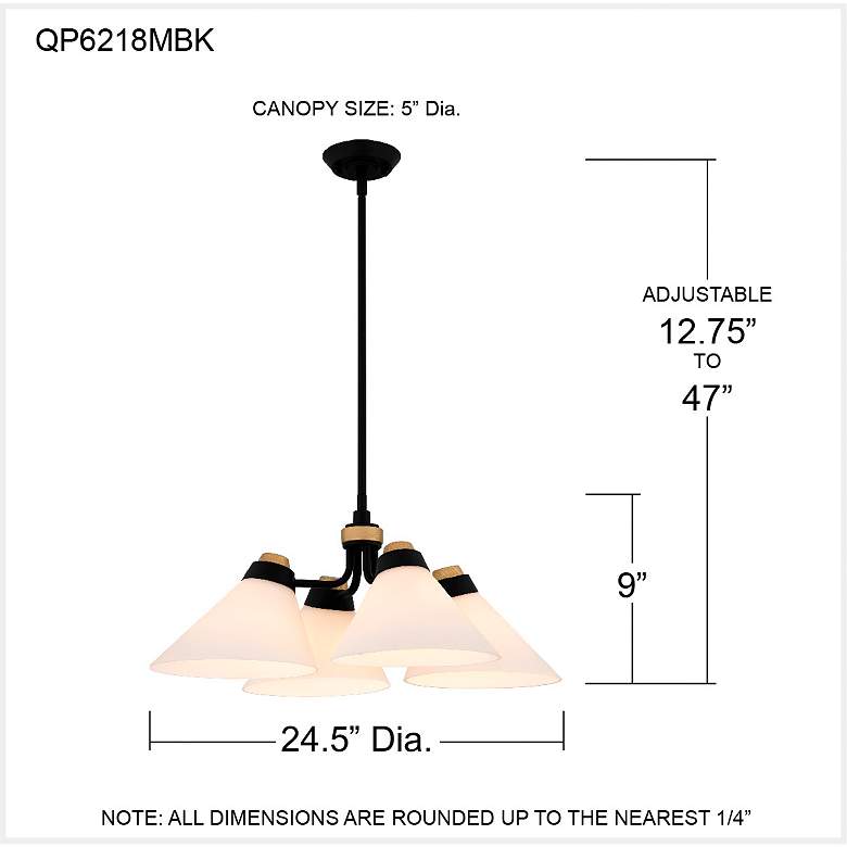 Image 7 Graft 4-Light Matte Black Pendant Light more views
