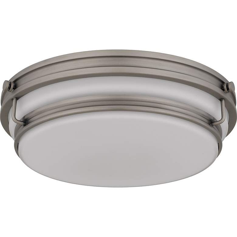Image 2 Grafton 3-Light Antique Nickel Flush Mount more views