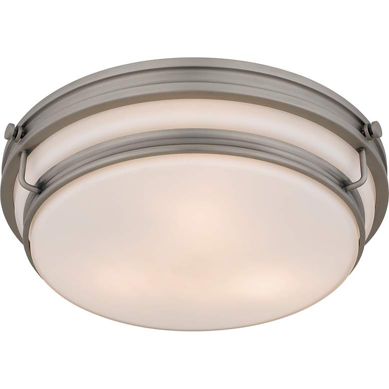 Image 4 Grafton 3-Light Antique Nickel Flush Mount more views