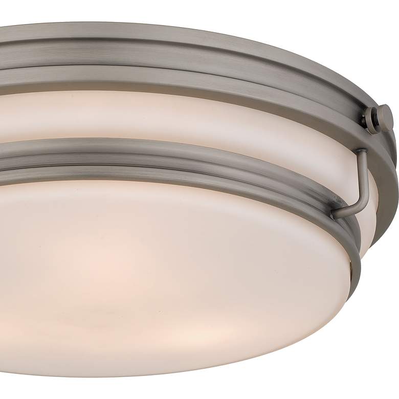 Image 5 Grafton 3-Light Antique Nickel Flush Mount more views