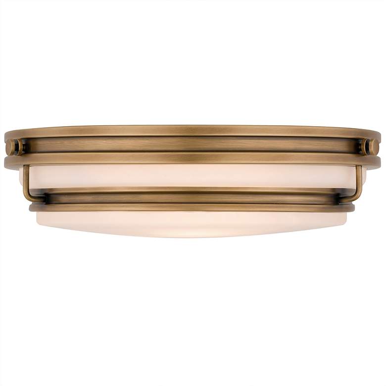 Image 3 Grafton 3-Light Weathered Brass Flush Mount more views