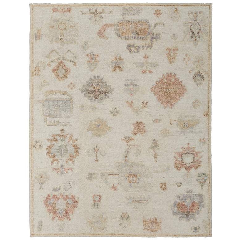 Image 1 Grafton Transitional Floral & Botanical Hand Knotted Ivory Area Rug 69FLF