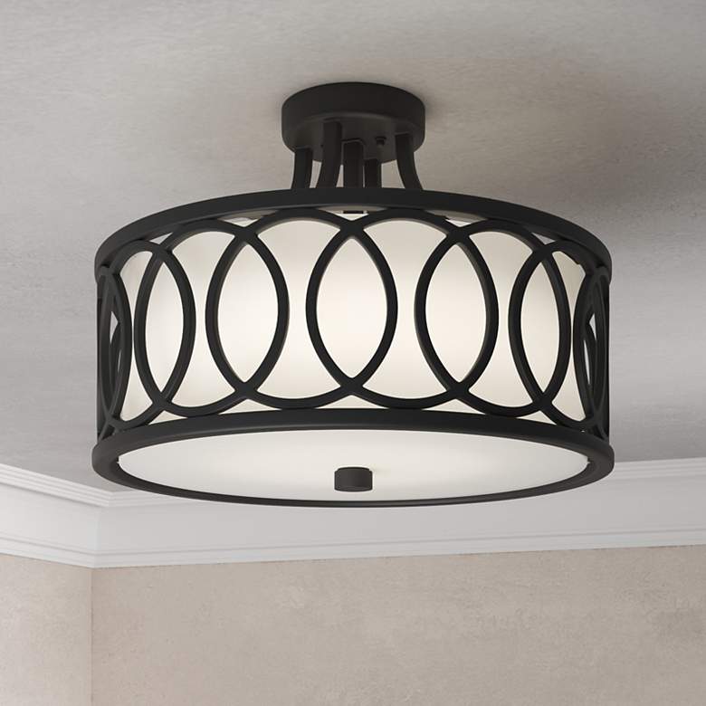 Image 1 Graham 3 Light Matte Black Ceiling Mount