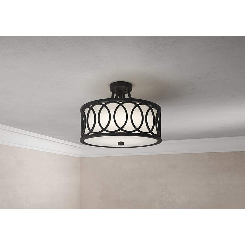 Image 6 Graham 3 Light Matte Black Ceiling Mount more views