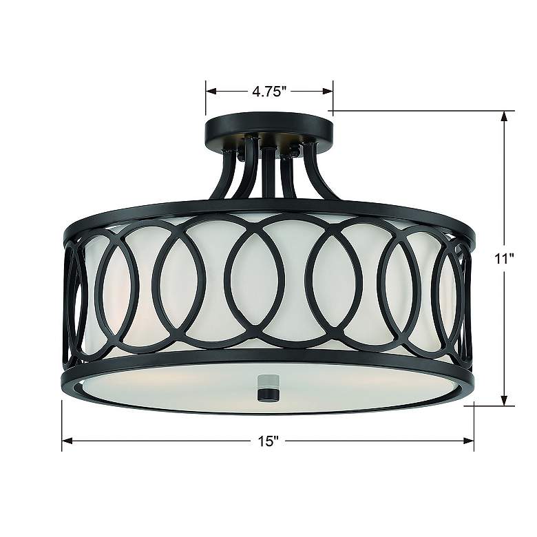 Image 7 Graham 3 Light Matte Black Ceiling Mount more views