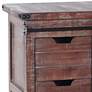 Graham 33" High Natural Wood 3-Drawer 1-Door Rustic Cart Cabinet