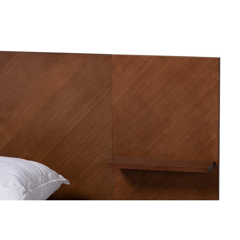 Image 3 Graham Ash Walnut Queen Platform Storage Bed w/ Nightstands more views