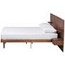 Graham Ash Walnut Queen Platform Storage Bed w/ Nightstands in scene