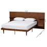 Graham Ash Walnut Queen Platform Storage Bed w/ Nightstands in scene