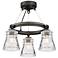 Graham Avenue 17" Wide Smoked Iron 3-Light Ceiling Light