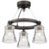Graham Avenue 17" Wide Smoked Iron 3-Light Ceiling Light