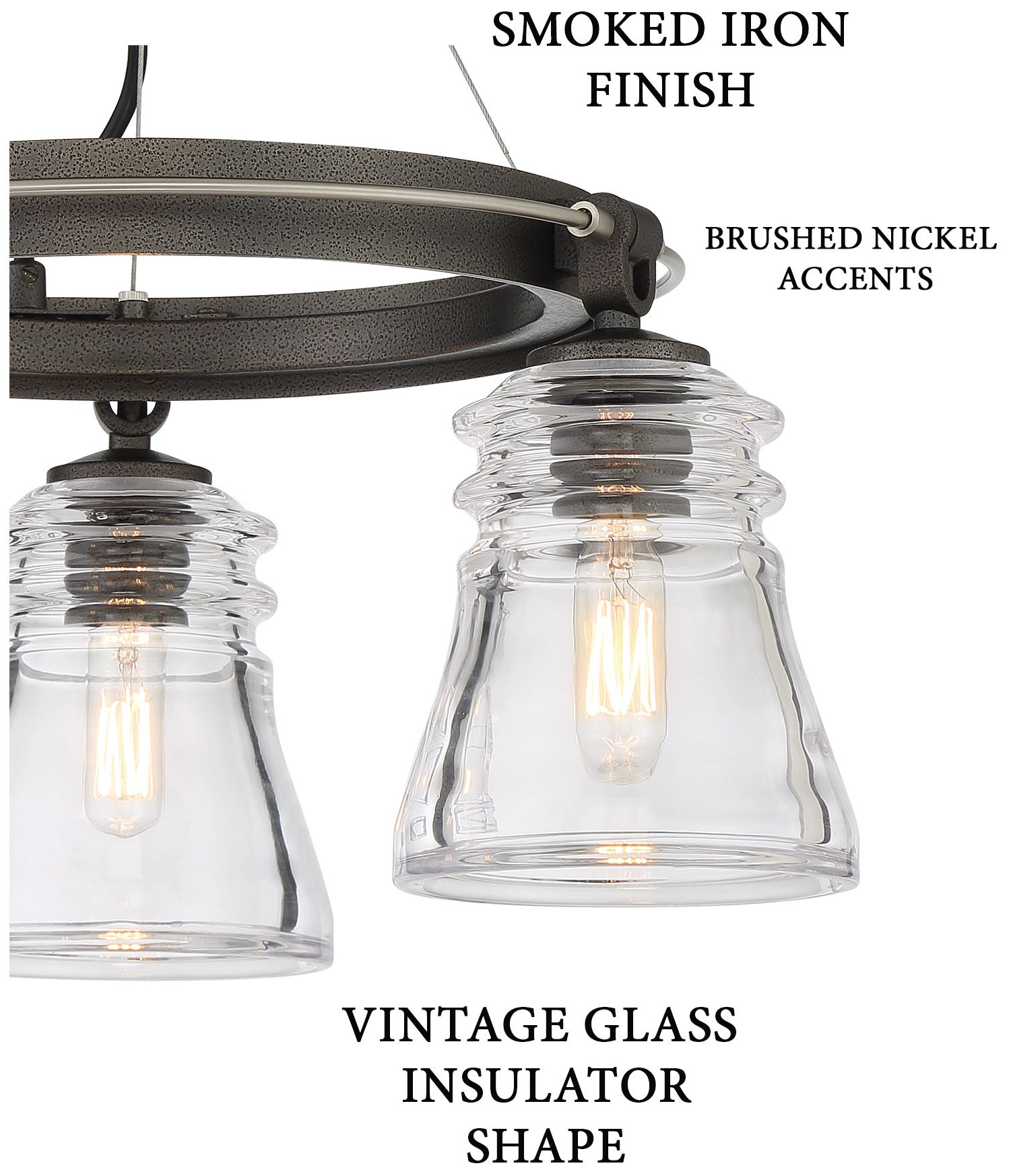 Image 2 Graham Avenue 17" Wide Smoked Iron 3-Light Ceiling Light more views