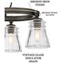2_Graham Avenue 17" Wide Smoked Iron 3-Light Ceiling Light more views