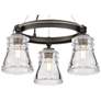 4_Graham Avenue 17" Wide Smoked Iron 3-Light Ceiling Light more views