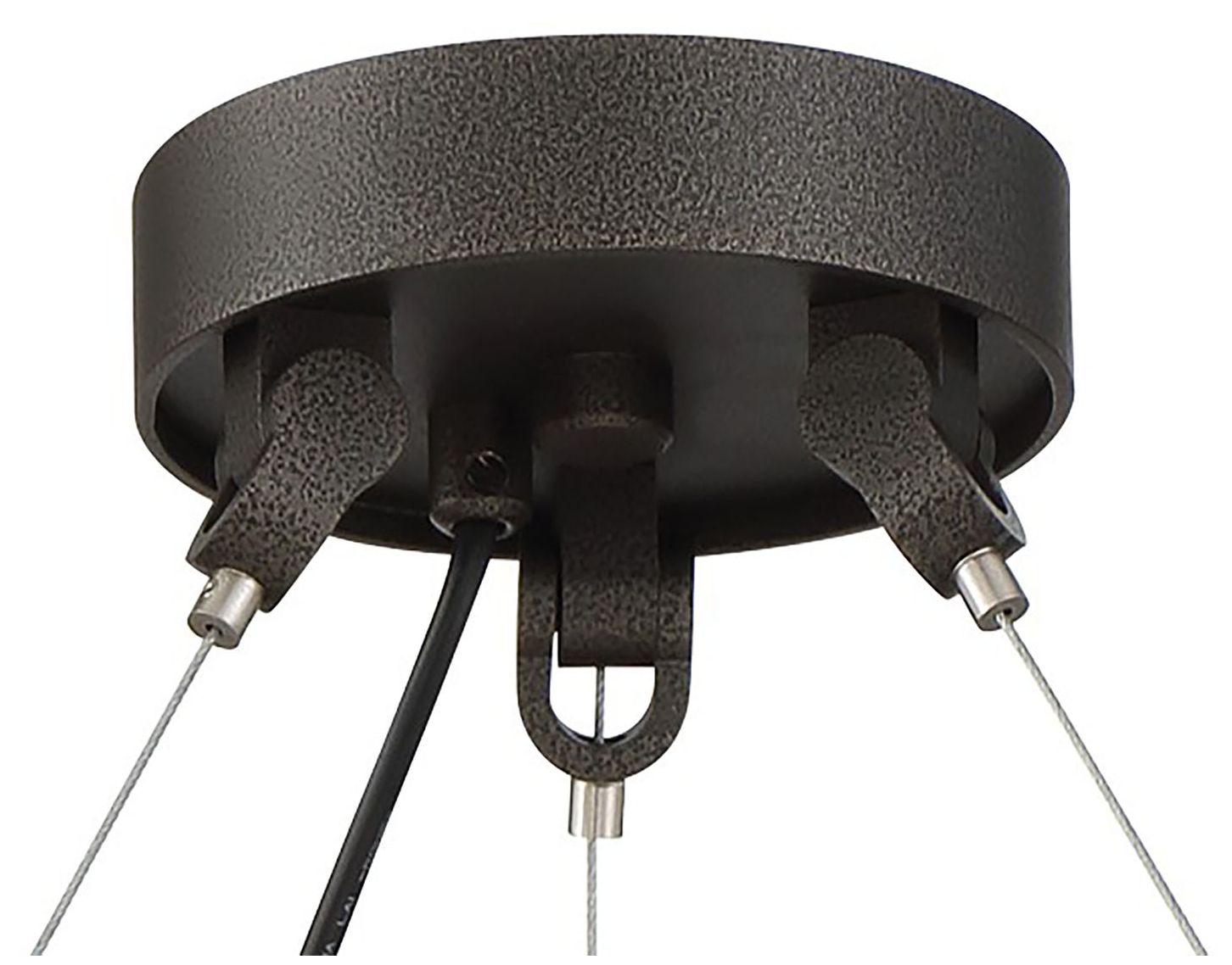 Image 6 Graham Avenue 17" Wide Smoked Iron 3-Light Ceiling Light more views