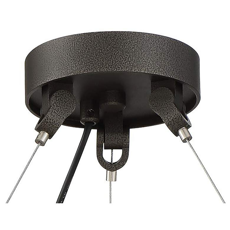 Image 6 Graham Avenue 17" Wide Smoked Iron 3-Light Ceiling Light more views