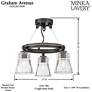 7_Graham Avenue 17" Wide Smoked Iron 3-Light Ceiling Light more views