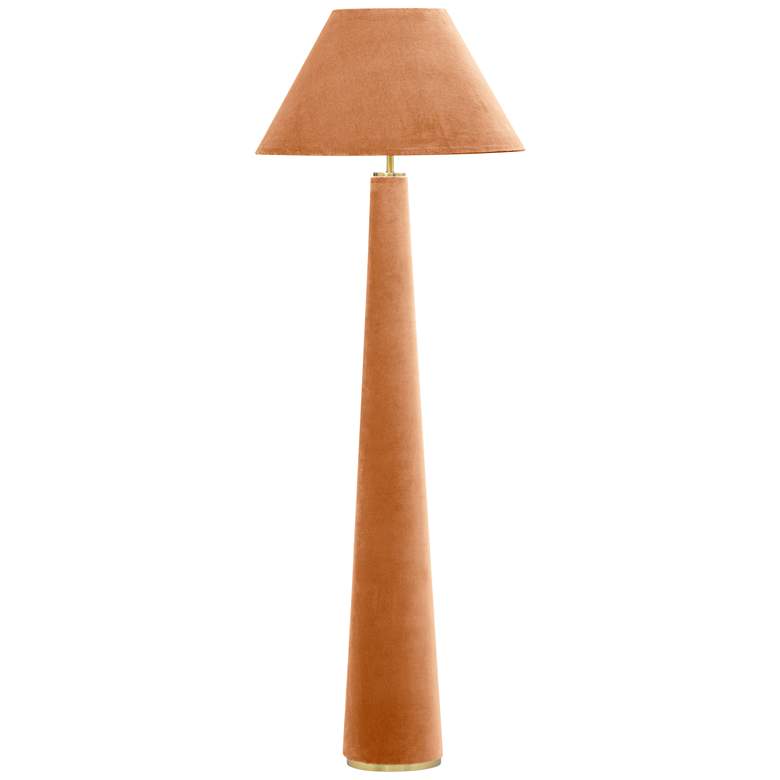Image 1 Graham Terracotta Velvet Floor Lamp