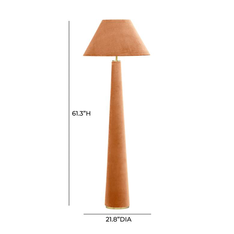 Image 5 Graham Terracotta Velvet Floor Lamp more views