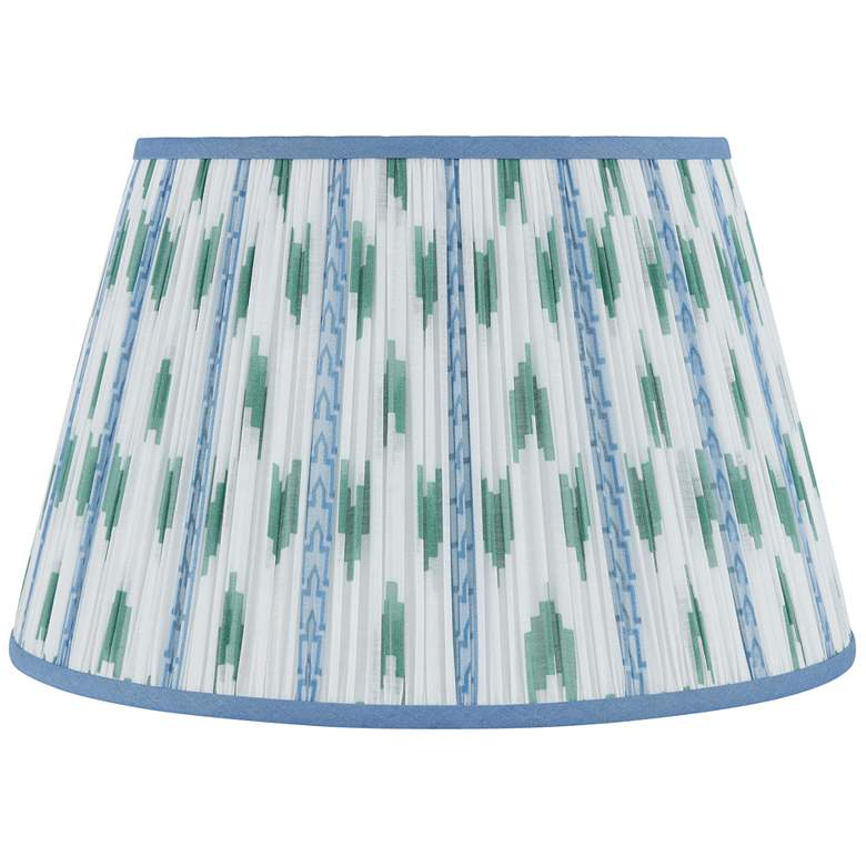 Image 1 Grainger Blue Green Empire Lamp Shade 11x16x10x10 (Spider)