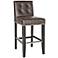 Grainton 26" Brown Faux Leather Armless Tufted Counter Stool