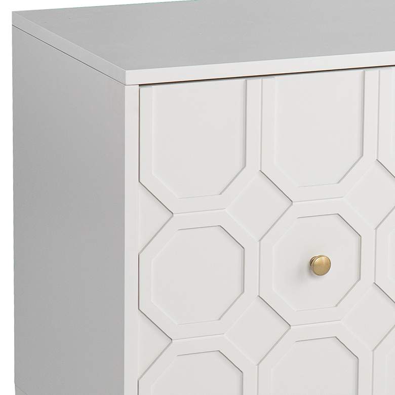 Image 3 Gramdlynn 39 3/4" Wide White Wood 2-Door Accent Cabinet more views