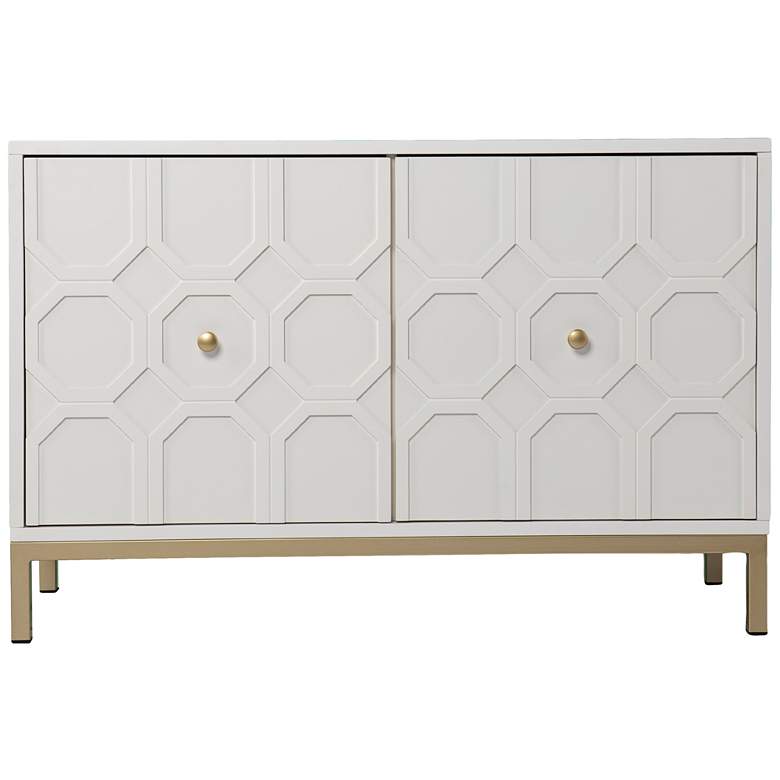 Image 4 Gramdlynn 39 3/4" Wide White Wood 2-Door Accent Cabinet more views