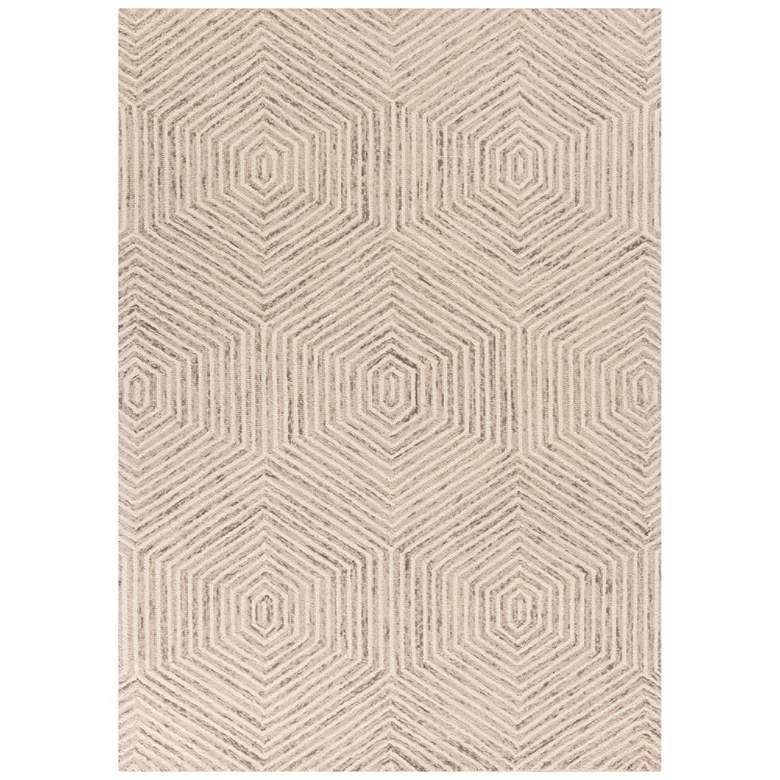 Image 2 Gramercy 1607 5'x7' Ivory Honeycomb Hand-Woven Area Rug