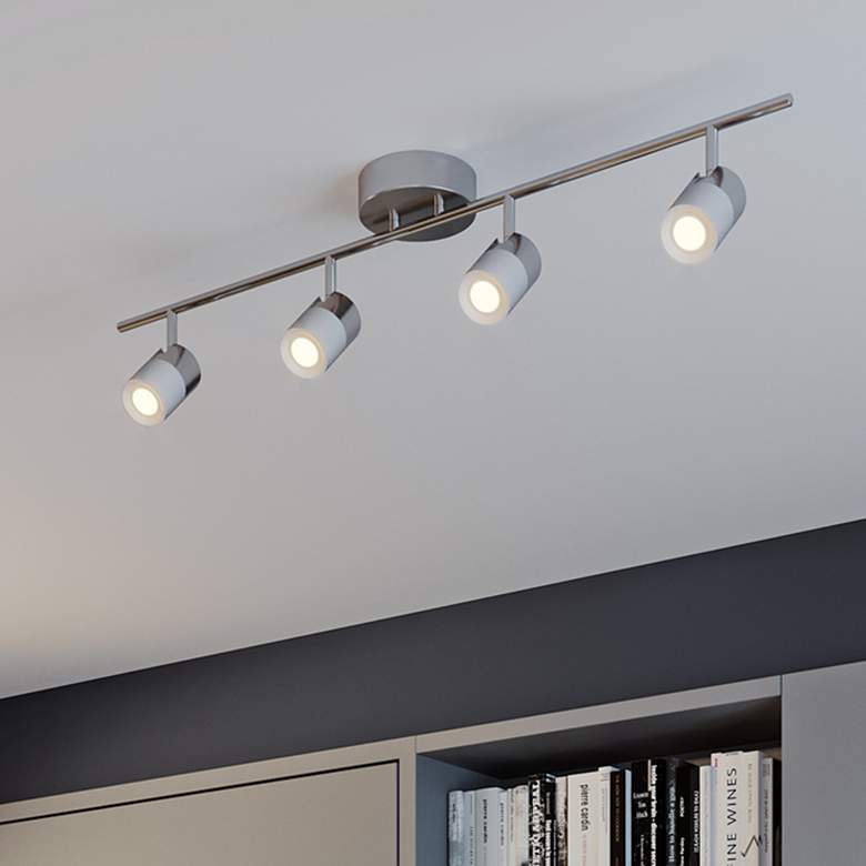 Image 1 Gramercy 36.5" Satin Nickel, White LED Fixed Rail