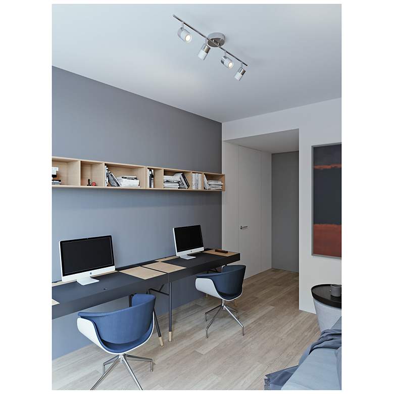 Image 4 Gramercy 36.5" Satin Nickel, White LED Fixed Rail more views