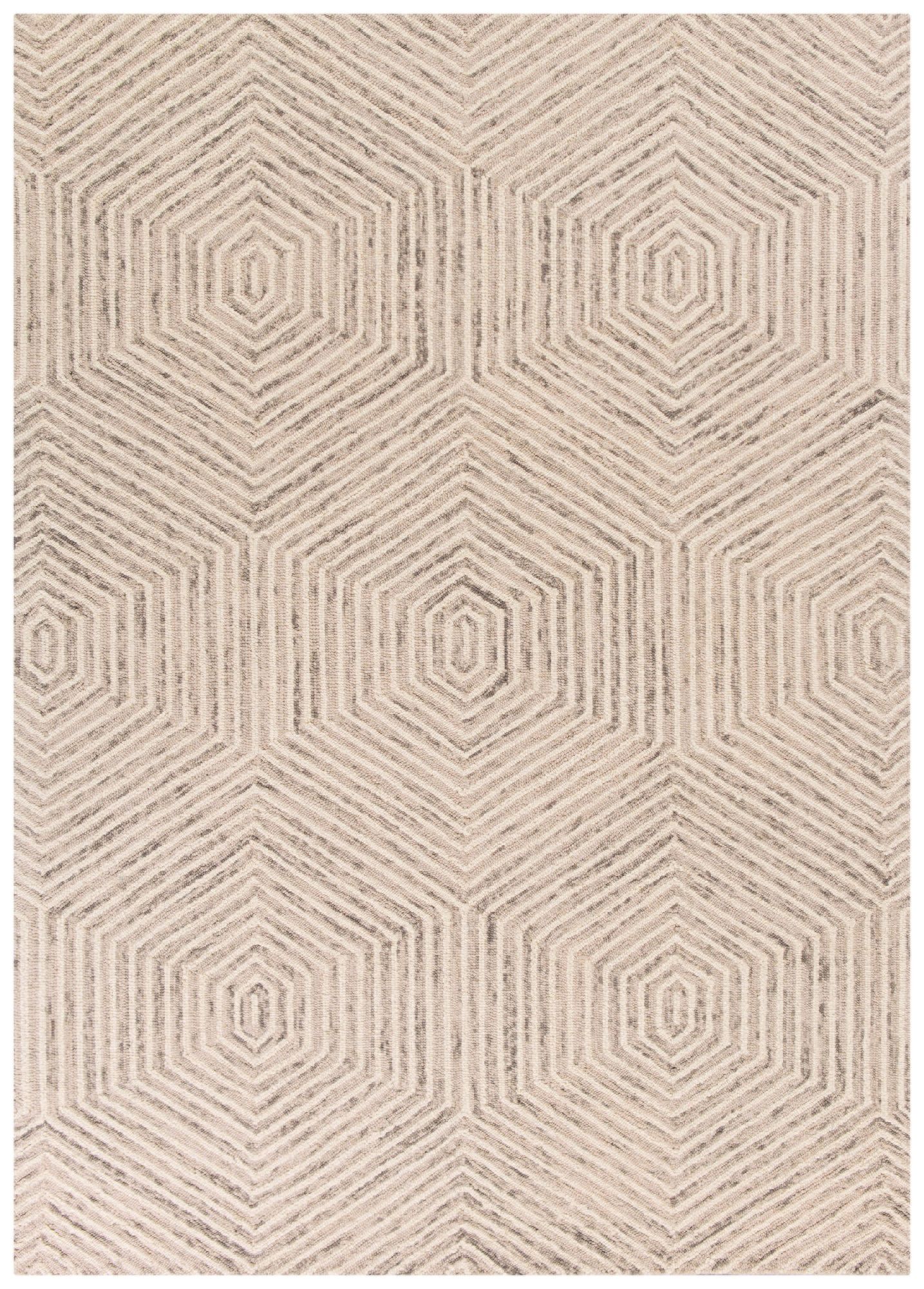 Image 2 Gramercy Honeycomb 5' x 7' Hand Tufted Area Rug - Ivory