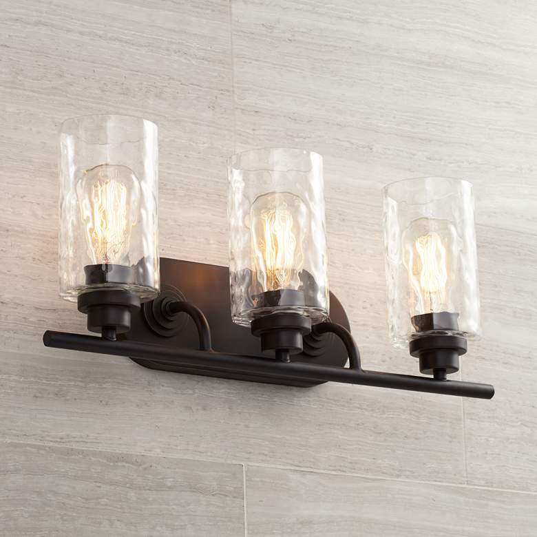 Image 1 Gramercy Park 22" Wide 3-Light Old English Bronze Vanity Bath Light