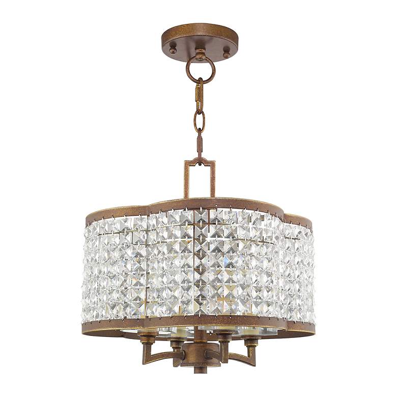 Image 3 Grammercy 14-in 4-Light Palacial Bronze Crystal Chandelier more views