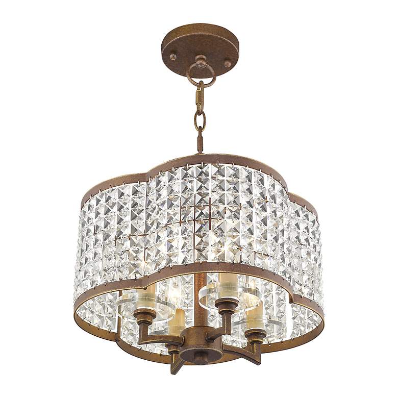 Image 5 Grammercy 14-in 4-Light Palacial Bronze Crystal Chandelier more views