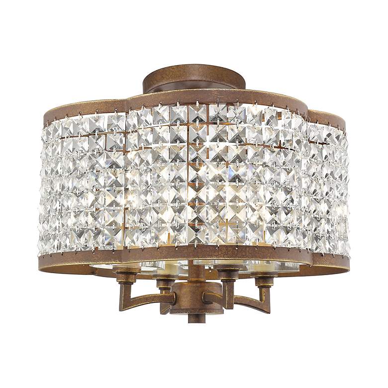 Image 6 Grammercy 14-in 4-Light Palacial Bronze Crystal Chandelier more views