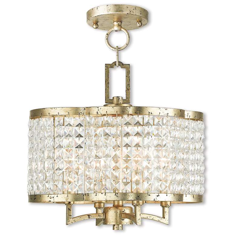 Image 1 Grammercy 14-in 4-Light Winter Gold Crystal Chandelier