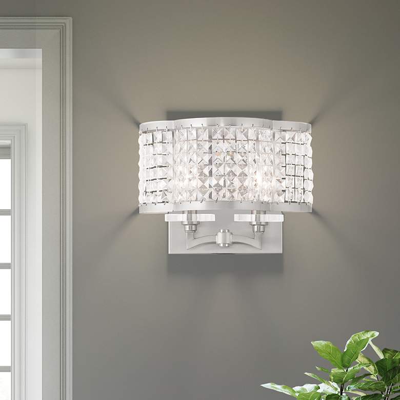 Image 1 Grammercy 2 Light Brushed Nickel Wall Sconce