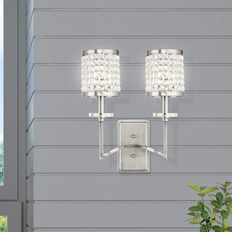 Image 1 Grammercy 2 Light Brushed Nickel Wall Sconce