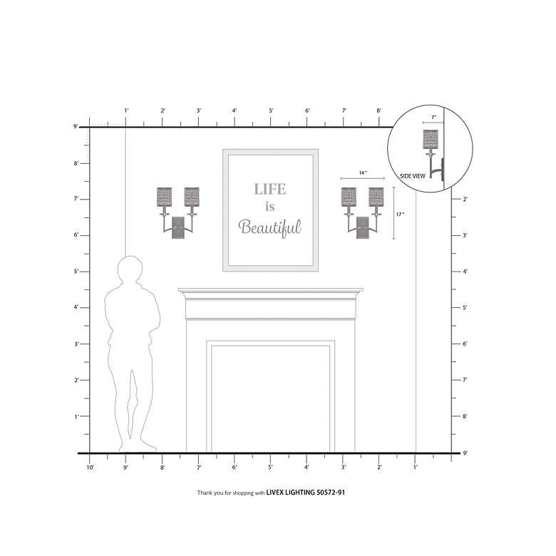 Image 7 Grammercy 2 Light Brushed Nickel Wall Sconce more views