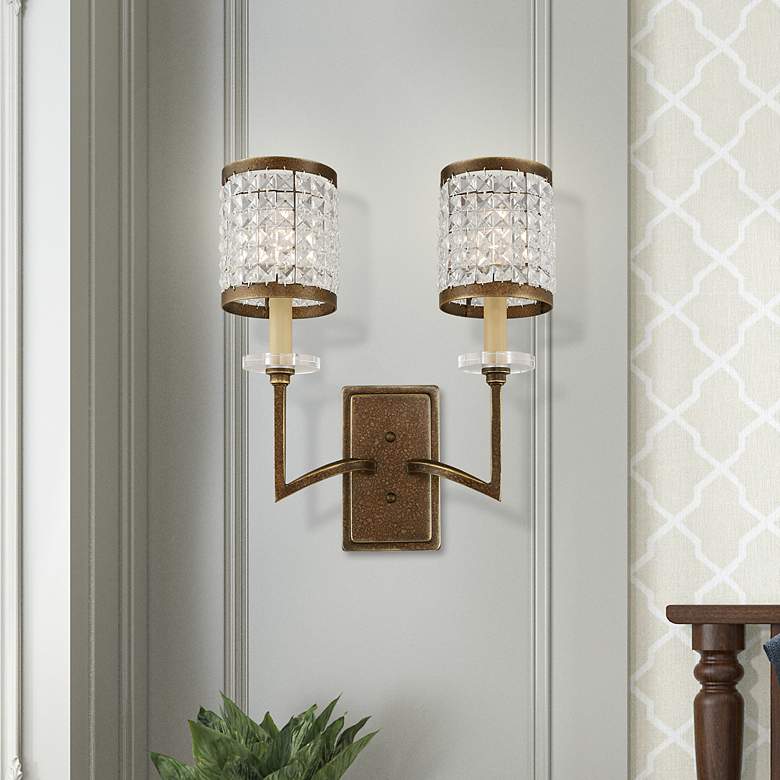 Image 1 Grammercy 2 Light Hand Painted Palacial Bronze Wall Sconce