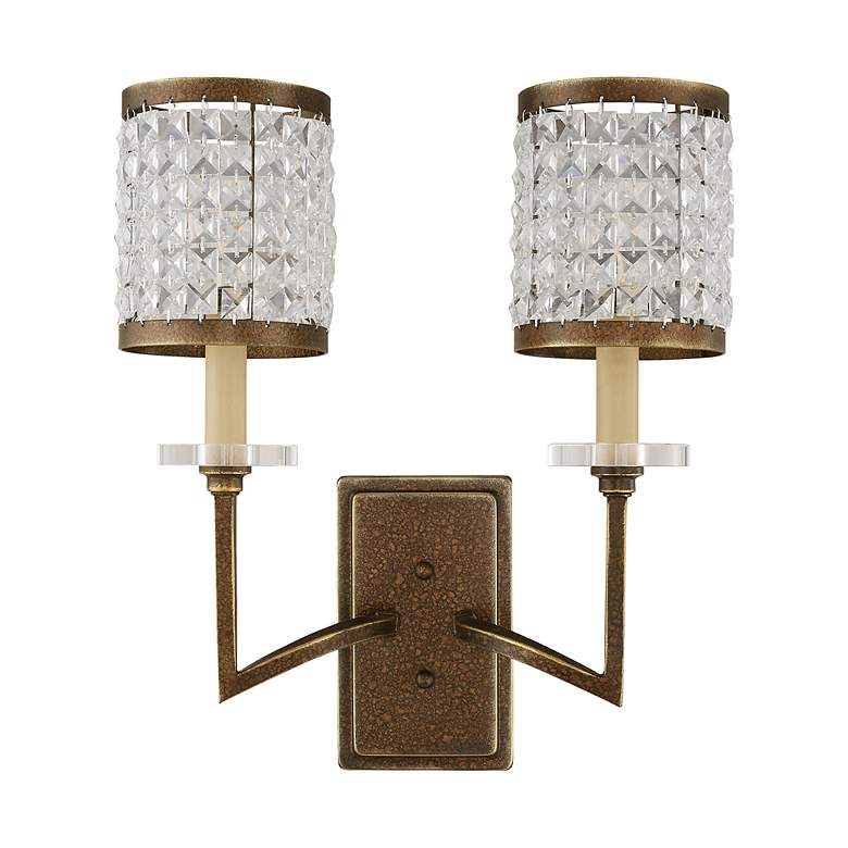 Image 3 Grammercy 2 Light Hand Painted Palacial Bronze Wall Sconce more views