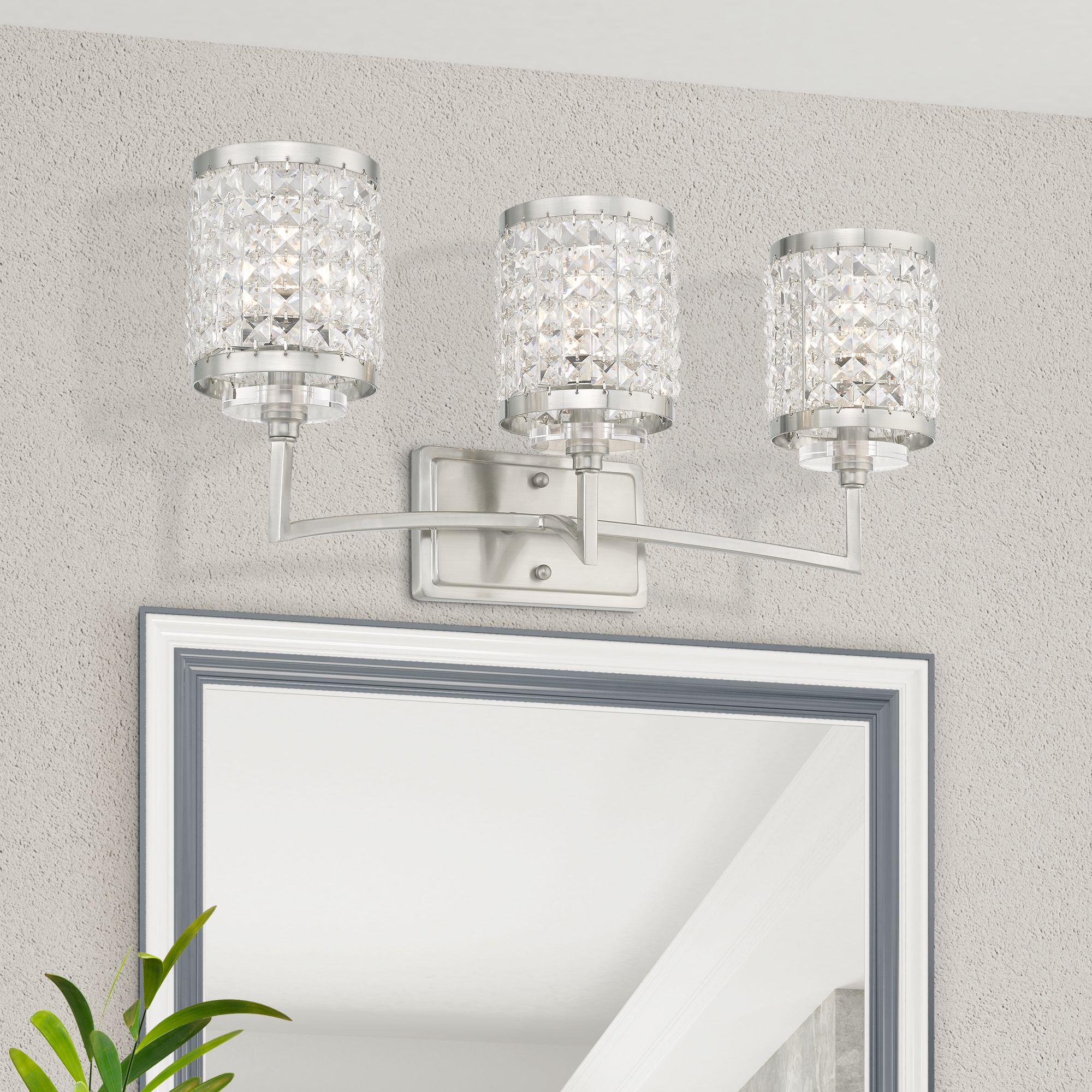 Grammercy 3 Light Brushed Nickel Bath Vanity